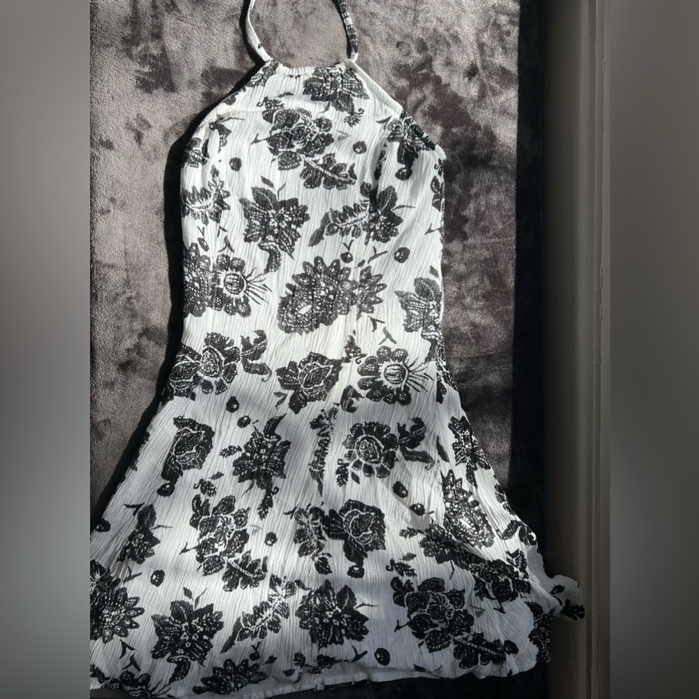 Kendall+Kylie Floral Halter Mini Dress